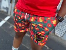 Load image into Gallery viewer, ETC leopard red/yellow green summer mesh basketball shorts
