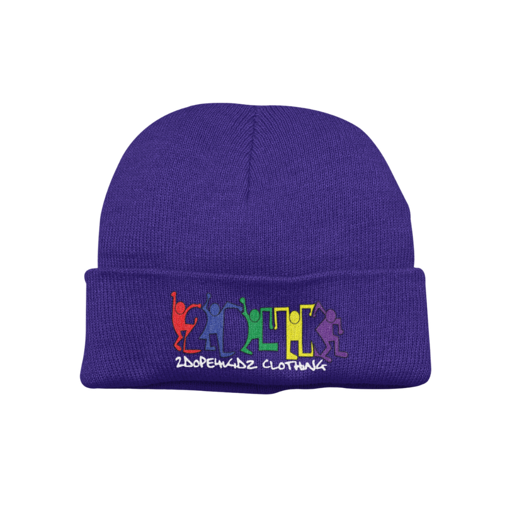 2D4K Logo Beanie - Purple - 2dope4kidz.myshopify.com