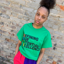 Load image into Gallery viewer, D.efining O.ur P.otential &amp; E.xcellence Tee - Green - 2dope4kidz.myshopify.com

